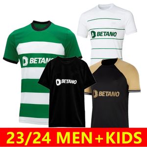 23 24 Sporting CP Lisboa voetbalshirts Lissabon Jovane Sarabia Vietto Coates Acuna Home Away Away 2023 2024 Football Shirt Men Kids Kids
