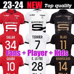 23 24 Stade Rennais camisetas de fútbol Hogar lejos Rennes maillot de foot 2023 2024 SULEMANA BOURIGEAUD TERRIER DOKU LABORDE SANTAMARIA hombres niños kit camisetas de fútbol