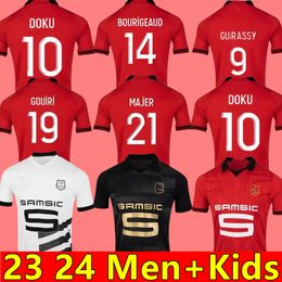 23 24 Stade Rennais camisetas de fútbol Inicio Rennes maillot de foot 2023 2024 SULEMANA BOURIGEAUD TERRIER DOKU LABORDE SANTAMARIA hombres niños kit camisetas de fútbol