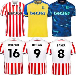 23/24 Stoke City Mikel Campbell Soccer Jerseys SMITH FLETCHER POWELL BROWN CLUCAS Kits à domicile 2023 2024 Lewis Baker Baker hommes kit enfants maillots de football ensemble uniformes