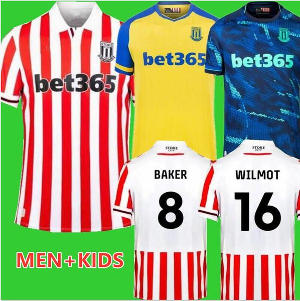 23 24 Stoke City Mikel Campbell Soccer Jerseys Smith Fletcher Powell Brown Clucas Home Brown 2023 2024 Lewis Baker Baker Men Kits Kit de fútbol Uniformes 989