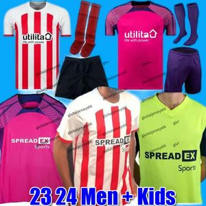 23 24 Sunderland Home Soccer Jerseys Stewart SIMMS Roberts Amad Clarke DAKU EMBLETON E NIEN Maillot de football PRITCHARD Hommes Kit Enfants _Jersey