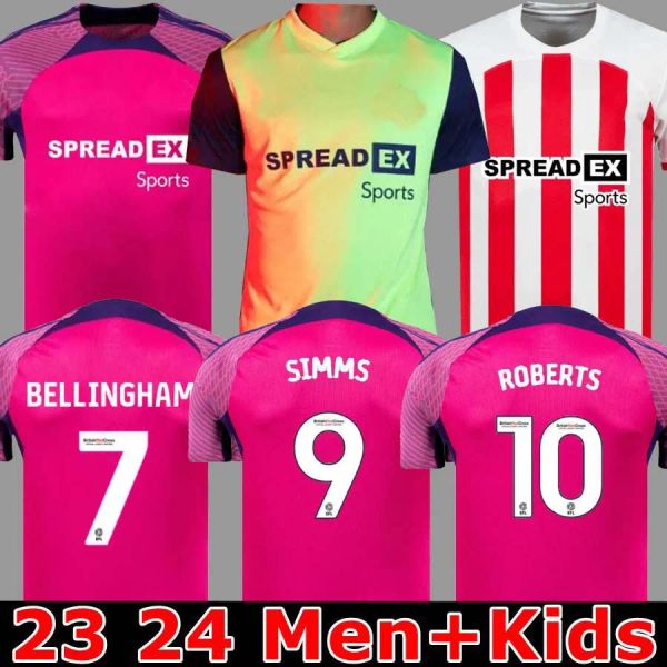 23 24 Sunderland Accueil Maillots de football Stewart SIMMS ROBERTS AMAD CLARKE DAKU EMBLETON E ONIEN Maillot de football PRITCHARD Hommes Kit Enfants