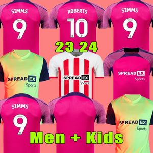 23 24 Sunderland Jerseys Kit Kit Version Versión en casa 2023 2024 Camisa de fútbol Roberts Gooch Stewart Diallo Clarke Pritchard Gelhardt