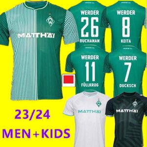 23 24 SV Werder Bremen Voetbalshirts heren DUCKSCH BITTENCOURT BUCHANAN BURKE FRIEDL KEITA FULLKRUG BURKE Thuisvoetbalshirt