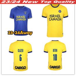 23 24 Tel Aviv Maillots de football pour hommes SABORIT GLAZER ZAHAVI BITON COHEN MILSON PERETZ JOVANOVIC Maillot de football à domicile