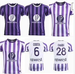 23 24 Toulouse voetbalshirts Dallinga Home Away Maillot de foot 2023 2024 Men Kits voetbal shirts uniformen aboukhlhl onaiwu chaibi genreau nicolaisen s-2xl