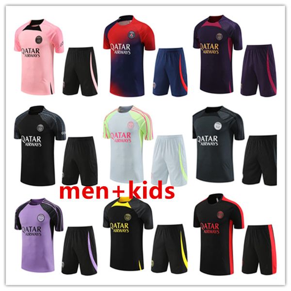 23/24 Tracksuit 2023 2024 Paris Sportswear Men Training Short à manches Suit de football Soccer Jersey Kit uniforme Chandal Sweatirt Sweater