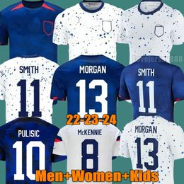 23 24 USWNT 4 étoiles Femmes Soccer Jerseys Kit Enfants Morgan USMNT 2024 2023 Maillot Football Shirts America Kids Kits Formation Coupe du Monde SMITH
