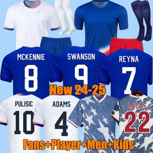 Verenigde Staten voetbalshirts 2024 2025 COPA AMERIKA USWNT 1994 Vrouw Kids Kit USMNT 24/25 Home Away Football Shirts Men Player versie 2024 Pulisic Smith Morgan