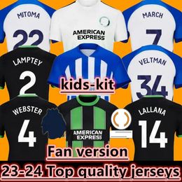 MITOMA 23 24 Maupay BHaFC Soccer Jerseys GrOSS 2023 2024 Veltman Seagulls Football Shirt Mars Alzate Propper Ferguson Undav Lamptey Home Away Hommes Jerseys Kit Enfants