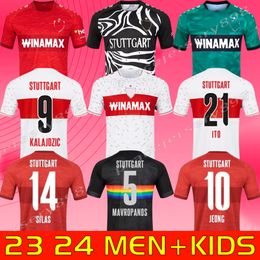 23 24 VFB Guirassy Stuttgarts Soccer Jerseys Anton Millot Mvumpa Pfeiffer 2023 2024 Kastanaras Zagadou Massimo Bredlow Home Shirts de football