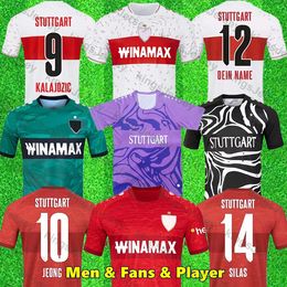 23 24 VFB Stuttgart Soccer Jerseys Guirassy Millot Mvumpa Jeong Karazor undav Fuhrich Stiller Anton Kastanaras Zagadou Massimo Bredlow 23 24 Football Shirt