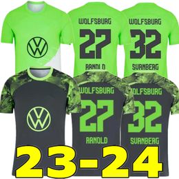 23/24 VFL Wolfsburg Soccer Jerseys 2023 2024 Arnold Home Away Football Shirt Training Waldschmidt L.Nmecha Kaminski Wind Arnold Gerhardt Wimmer Shirts