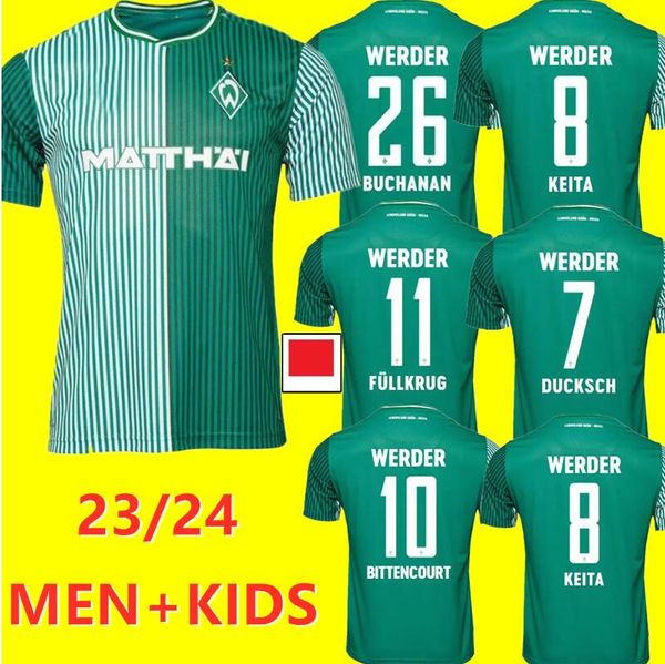 23 24 Werder Bremen Jerseys especiales de fútbol 2023 2024 Qué tan profundo es tu amor Ducksch Bittencourt Friedl Veljkovic Friedl Agu Jersey Fútbol Camisas de fútbol Hombres Kit 999