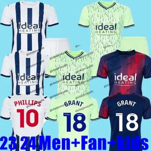 23 24 West Brom Soccer Jerseys Molumby Diangana Dike Brunt Asante Albion Football Shirt 2023 2024 Home Away Grant Wallace Phillips Hommes _Jersey