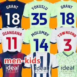 23 24 West Bromwich Soccer Jerseys Molumby Diangana Dike Brunt Asante Albion Football Shirt 2023 2024 Home Away Grant Wallace Phillips Swift Men Kids Kit Kit Uniforms