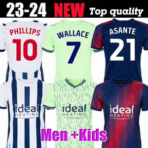 23 24 West Bromwich Soccer Jerseys MOLUMBY DIANGANA DIKE BRUNT ASANTE Albion camisetas de fútbol 2023 2024 Hogar lejos GRAN WALLACE PHILLIPS Hombres Niños kit uniformes