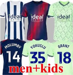 23-24 WEST Bromwich Thai Quality Voetbalshirts kingcaps lokaal online 14 MOLUMBY 18 GRANT 35 YOKUSLU 12 DIKE 19 SWIFT17 WALLACE Design Your Own With patch