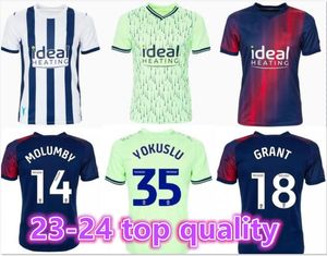 23/24 West Bromwichs Albion maillots de football 23 24 hommes enfants à domicile GRANT SWIFT WALLACE Yokuslu Molumby Dike Swift maillots de football haut THAÏLANDE QUALITÉ8899