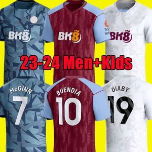 KAMARA DIABY CASH Aston VillaES 23 24 Jerseys de fútbol 2023 2024 WATKINS BUENDIA McGINN J. RAMSEY TRAORE DIGNE DOUGLAS LUIZ MINGS COUTINHO Hombres Niños Camisetas de fútbol lejos