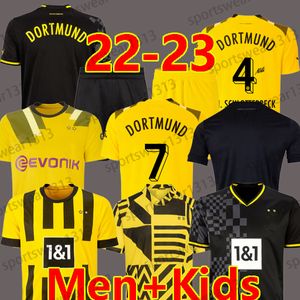 23 24 Maillots de football Westfalen Dortmund All-Black Édition spéciale Borussia Kohle Stahl 22 23 Maillot de football REUS BELLINGHAM HUMMELS REYNA BRANDT kit homme enfant