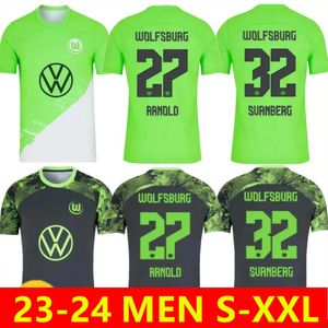 23 24 Wolfsburg voetbalshirt WEGHORST ARNOLD 2023 2024 MALLI BREKALO MEHMEDI UILAVOGUI XAVER voetbalshirt