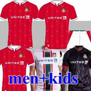 23 24 Wrexham soccer jersey Men kids kits Jersey 2023 2024 Fast-dry Short Sleeve Soccer Shirt Custom Logo Outdoor Sport T Shirts Top And Shorts and a adult kits shirt