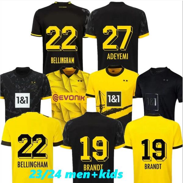 23 24dortmund HALLER camisetas de fútbol 2023 2024 Borussia camiseta de fútbol camiseta NEONGELB HUMMELS BRANDT Hombres Niños Kit especial Todos los kits negros para niños camisetas de fútbol