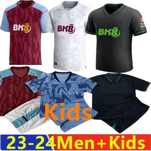 23-24 Soccer Jerseys Kits Kit Home2024aston Camiseta de fútbol Entrenamiento de los fanáticos Versión del jugador Camisetas Mings McGinn Buendia Watkins Maillot Foot 2023