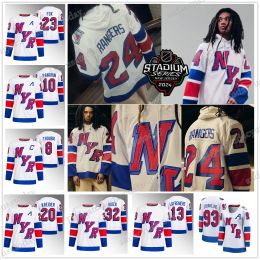 23 Adam Fox Stadium Series-shirt 2024 Igor Shesterkin Mika Zibanejad Chris Kreider Matt Rempe Artemi Panarin Kaapo Kakko K'Andre Miller Filip Chytil