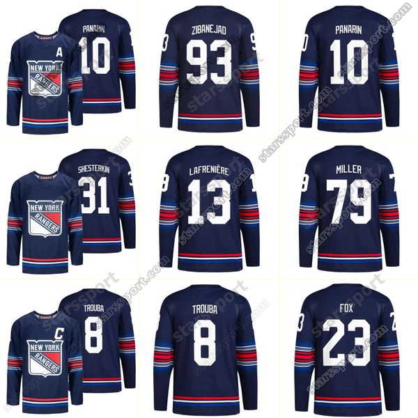 23 Adam Fox NY Reverse Retro Hockey Jersey 10 Artemi Panarin Rangers 31 Igor Shesterkin Mika Zibanejad Chris Kreider Jacob Tropo Kaapo Kakko Ryan Reaves Jerseys