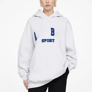 23 Automne et hiver Nouveau A mode B lettre pull ample sweat à capuche mode décontractée pour femmes sur sweat à capuche en laine à manches longues