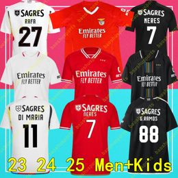24 25 Benfica Pizzi Di Maria voetbalshirts 2024/2025 Away Grimaldo J.weigl J.Mario Shirts Kids Kit Darwin Chiquinho Rafa Sefeqovic Otamendi G.ramos Voetbaluniformen