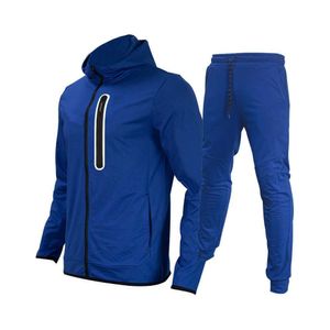 23 Blauwe Rits Trainingspak Heren Trainingspak Dames Designer Sweatsuit Lange mouw Trainingspak Mode Vrijetijdsset Zweetkostuums voor Hoodie Sportsets