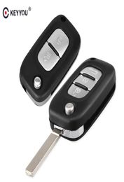 Étui pour clé télécommande de voiture à 23 boutons, coque à lame pliable et non coupée pour Renault Fluence Clio megane kangoo Modus9371799