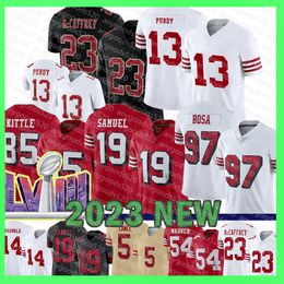 23 Christian McCaffrey voetbalshirts San Franciscos 49ers Deebo Samuel Brock Purdy George Kittle Niners Nick Bosa Sam Darnold Fred Warner Frank Gore Jerry Rice