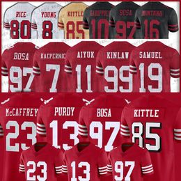 23 Christian McCaffrey San Franciscos 49eres voetbalshirt Nick Bosa Brandon Aiyuk Brock Purdy Talanoa Hufanga George Kittle Elijah Mitchell Ronnie Bell