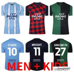 23 Coventry City Soccer Jerseys 2023 2024 Home Blue 10 O Hare Sheaf 17 Gyokees 24 Godden 38 Hamer Men Kids Kit voetbal Shirts volwassen Camiseta de futbol T 56