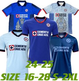 24 25 Cruz Azul voetbalshirts Liga MX CAMPEONES 2023 2024 RODRIGUEZ SALCEDO RIVERO MOISES SEPULVEDA ANTUNA ROMERO thuis weg 3e shirt 23 24 voetbalshirts kits