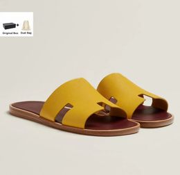 23 Designer Heren Sandaal Slipper Jongens Mode Parijs Slides Heritage Kalfsleer CASUAL SCHOEN Sandalen Hoge Kwaliteit Izmir Flip Flop Man Grote Maat