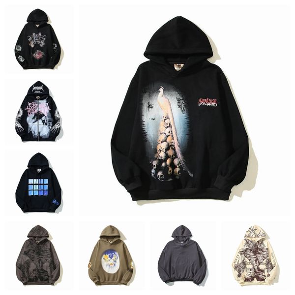 23 Diseñadores Sudaderas con capucha gráficas Abrigo de algodón Kanyes Revenges Sudaderas con capucha Pintura al óleo 3D Estampado de ídolo abstracto Sudadera con capucha suelta Sudadera con capucha Tide High Street Sudaderas con capucha