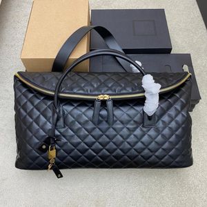 23 Es Sac de voyage géant en cuir matelassé Noir Maxi Souple Sac Top Poignées Duffle Designer Femmes Hommes Zip Fermeture Case grands sacs à main Fash