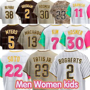 23 Fernando Tatis Jr. Padres honkbalshirts Juan Soto Manny Hado Xander Bogaerts Robert Suarez Yu Darvish Josh Hader Jose Azocar Luis Garcia Blake Snell