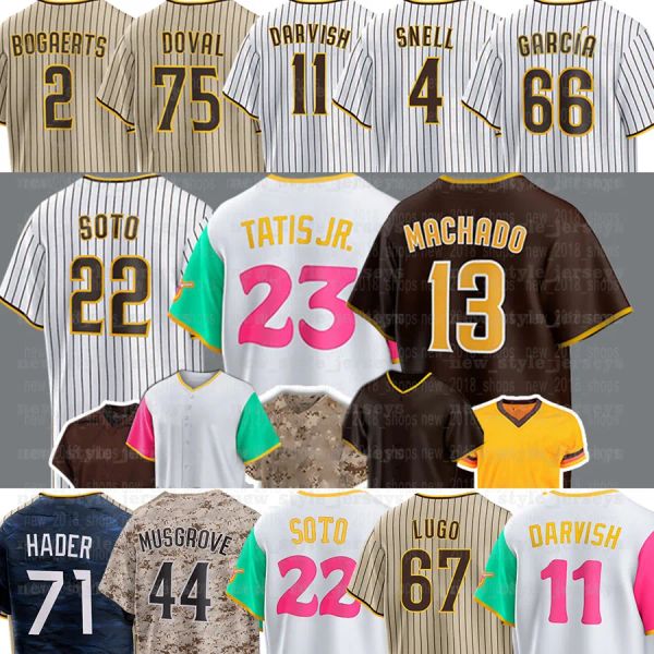 23 maillots de baseball Fernando Tatis Jr. Padres San Diego Juan Soto Jose Castillo Seth Lugo Luis Garcia Blake Snell Yu Darvish