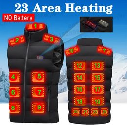 23 zones de chauffage gilet veste hommes hiver électrique chauffé USB infrarouge gilet M 7XL pour sport randonnée Camping unisexe 240202