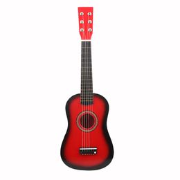 Guitarra de 23 pulgadas, colorida guitarra de bosswood, juguete para niños para principiantes, guitarra de seis cuerdas