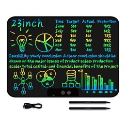 23 pouces Rechargeable LCD Écriture d'écriture Tablette électronique Drawing Board coloré Pad Childrens Toys Business Home 240510