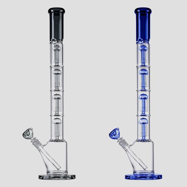 23 Pouces Gros Narguilés 4 Couches 6 Bras Arbres Verre Épais Grand Bong Bongs Hauts Diffus Downstem Avec Bol 18.8mm Femelle Joint Épais 5mm WP21101