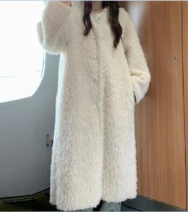 Manteau intégré en fourrure d'agneau 24 pour femmes sandro, nouveau manteau d'hiver mi-long amincissant et épais